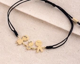 Mom and Dad Bracelet | Silver Family Bracelet | Mom, Dad and Daughter Bracelet | Mommy Bracelet | Daddy Bracelet | Gift For Mom