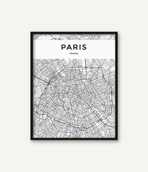 Paris map print paris print paris wall art paris poster Paris map print paris print paris wall art paris poster