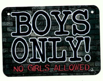 No boys allowed sign | Etsy