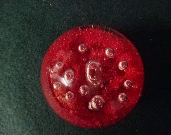 Vintage Art Bubble Glass Paperweight/Small