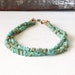 Turquoise Choker Adj 2 Strand Aged Beads Hippie Boho Bohemian Beach Surfer Southwest Cowgirl Western Men Women Statement Sundance Rustic