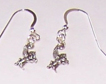 Sterling Silver PEGASUS - FLYING HORSE Earrings -