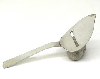 vintage cheese plane ... silver cheese slicer ... napier ... mid century modern