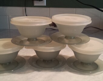 Vintage Tupperware Parfait Cups set of 5