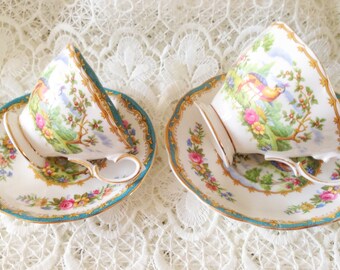 Royal Albert Teacup/cup and saucer. A ladies model. Chelsea Bird series. Porcelain.