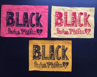 1 Black Lives Matter Patch for BLM Fundraiser (in Various Colors)