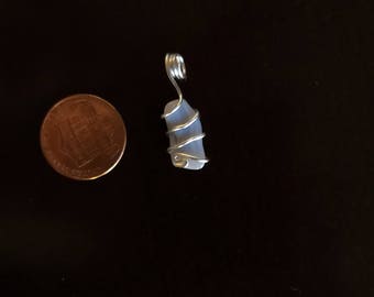 Blue lace agate pendant