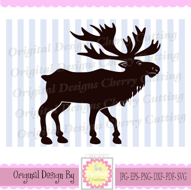 Download Elk Moose SVG eps jpg png Moose Silhouette Christmas