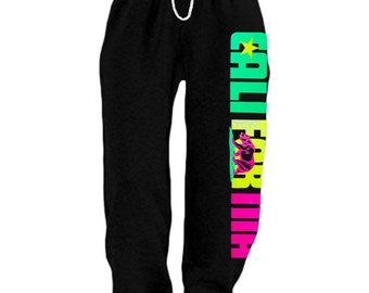 Mens Sweatpants / neon california