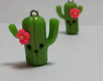 Handmade Polymer Clay Cactus Charm