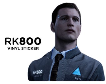 RK800 Connor Android Vinyl Decal/ Sticker (Detroit: Become Human) *Multiple Color Choices + Sizes!*