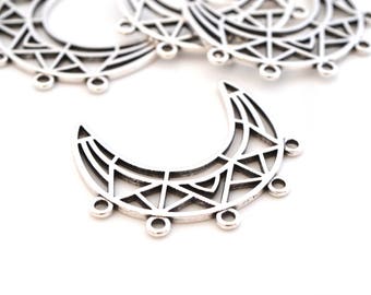 1 connector silver MULTISTRAND 32x10mm zamak, made in Europe
