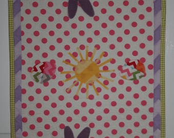 Handmade Quilted Appliqued Easter Bunny Table Runner