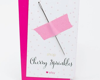 The Perfect Needle for Stringing Felt Ball Garlands -Wide eye needle -Felt Ball Needle -Shop Cherry Sprinkles