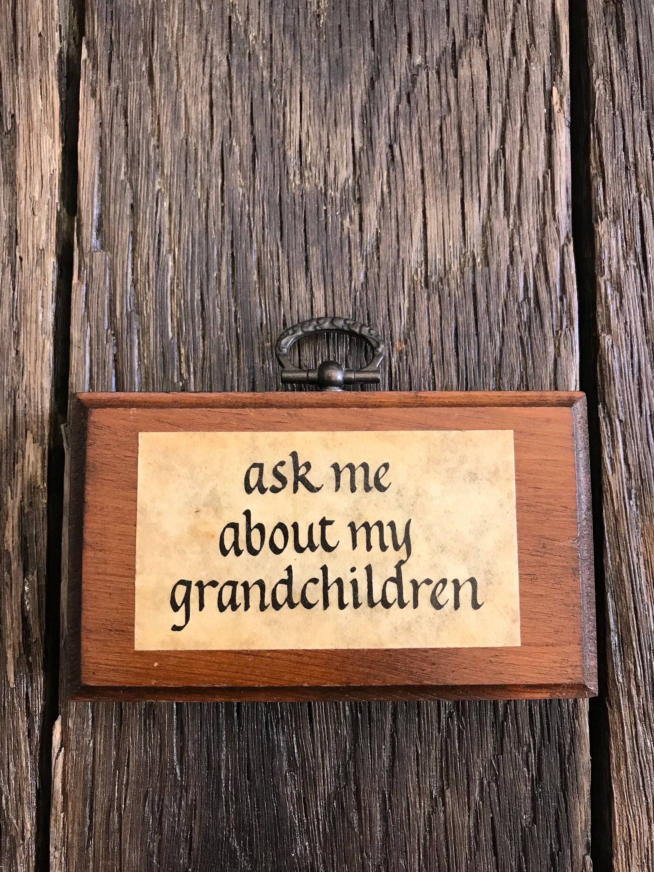 vintage grandparents plaque ask me about my grandchildren
