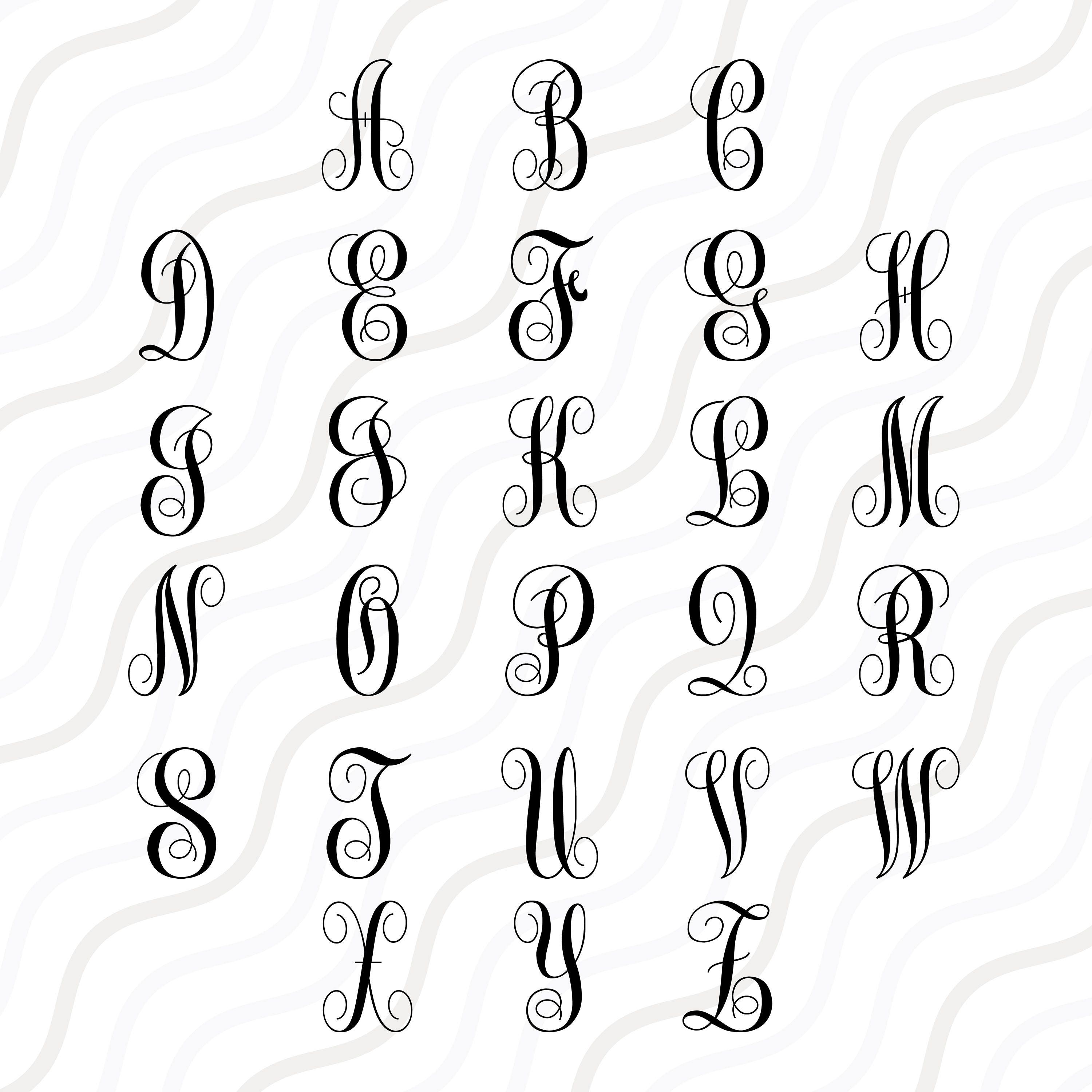 Monogram Font2 SVG Cricut Monogram Font SVG Monogram