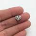 10 Heart And Angel Wings Charms, Silver Heart Charms, Angel Wing Charms (1-1387)