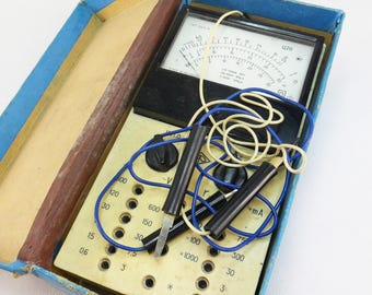 Ampere Voltage Meter Ammeter Current meter Direct Current Amp Panel Meter USSR Avo Meter Steampunk decor Vintage device Industrial Decor