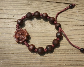 wooden rosary/First Communion Gift/rosary bracelet/Personalized letter/Mens rosary bracelet/decade bracelet/Catholic Rosary Bracelet/rosary