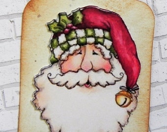 Santa Gift Tag, Christmas Gift tag, gift tag, holiday tag