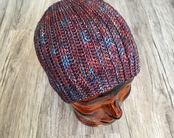 Mens 100% merino fitted beanie--READY TO SHIP