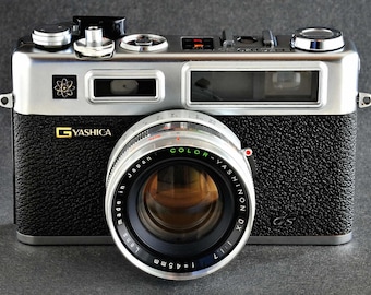 Yashica Electro 35 GS 35mm RF Rangefinder Camera w 45mm f/1.7 Color-Yashinon DX Prime Lens MiNTY !