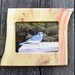 Anniversary wood gift / country decor / wall cabin decor / rustic photo frame / 5 x 7 in. picture frame / rustic live edge / blue jay photo