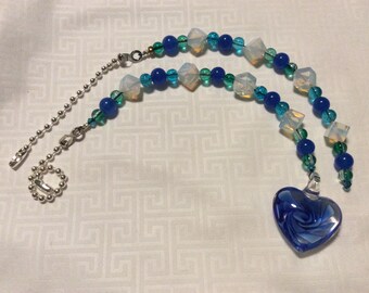Lampwork Ceiling Fan Light Pulls, Heart Shaped Pulls, Decorative Fan Pulls, Beaded Fan Light Pulls, Ceiling Fan Light Pulls, Home Decor