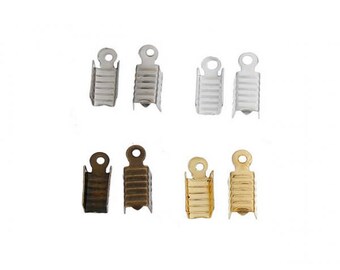 400 crimp ends fold 12x5mm 4 colors