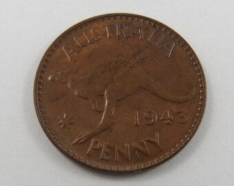 Australia 1943 One Penny Coin.