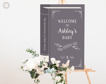 Baby Shower Welcome Sign, Book Welcome Sign, Literary Baby Shower, Book Themed Baby Shower, Welcome to Shower, Book Baby Shower Sign, #LCS