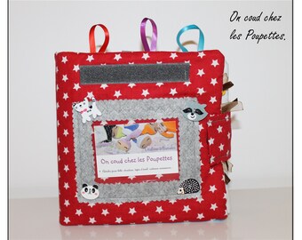 Quiet book - personalized fabric quiet book. -sailboat-