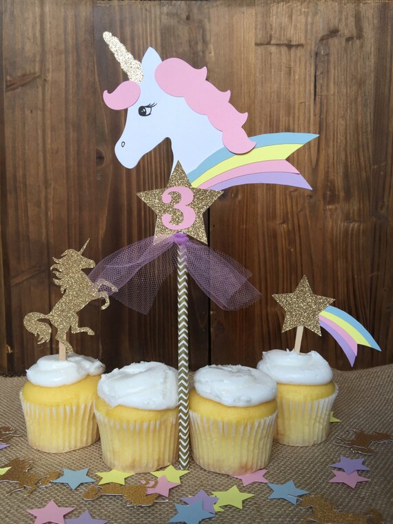 Magical Unicorn Birthday CAKE TOPPER Unicorn Birthday Party