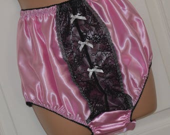 EE 41 - Soft satin big silky panties, lovely silky everyday sissy wear, to 40" waist, Sissy Lingerie