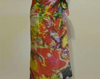 Digitally printed art beach wrap