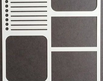 Bullet Journal Stencil. Planner Stencil. Daily Page Layout.