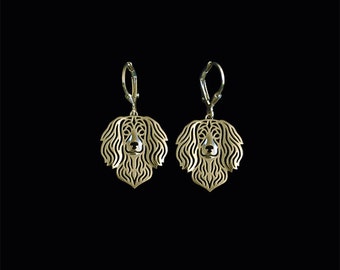 Boykin Spaniel earrings - gold.
