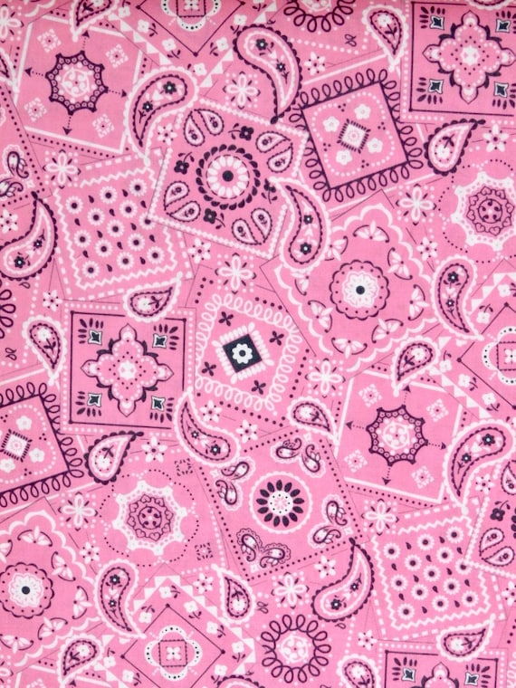 Pink Bandana fabric Baby girl bandana 100 cotton fabric for