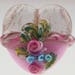 Lampwork Fuchsia Pink Heart Bead