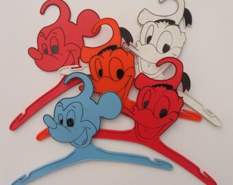 Set Of 5 Vintage Children Hangers // Walt Disney Productions