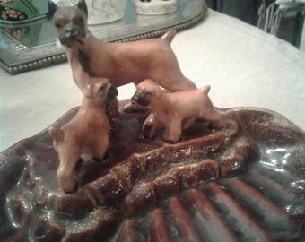Ceramic boxer trinket dish