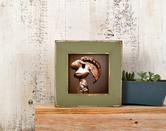 5x5" Picture Frame in 1.5 Standard Style with Super Vintage Old Green Finish - IN STOCK - Same Day Shipping - 5 x 5 Gift Frame