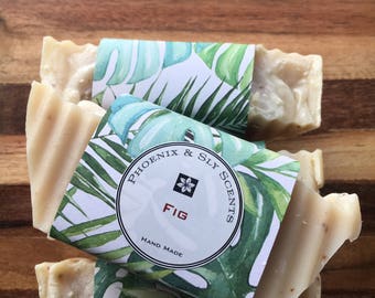 Fig Exfoliating Cold Process Handmade Bar of Soap