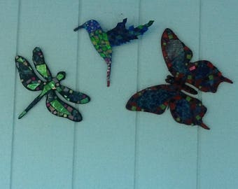 Mosaic dragonfly, hummingbird, butterfly. Each piece sells separatley