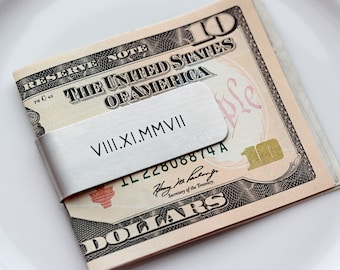 Engraved Money Clip - Gift for Him, Custom Engraved Money Clip, Personalized Gift for Men, Groomsmen Gifts, Valentine's Gift Money Clip Gift