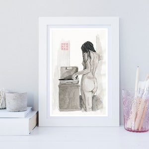 Listening to Records - Giclée Art Print