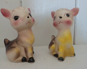 Vintage Deer Salt and Pepper Shakers