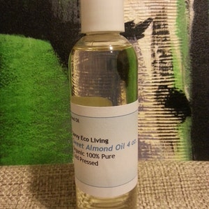 Sweet Almond Oil Organic 100% Pure Cold Pressed 4 oz