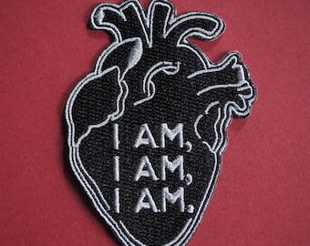 I AM I AM I AM - Sylvia Plath inspired embroidered patch