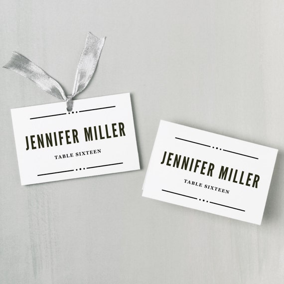 printable place card template instant download nightlife how to create place cards in word